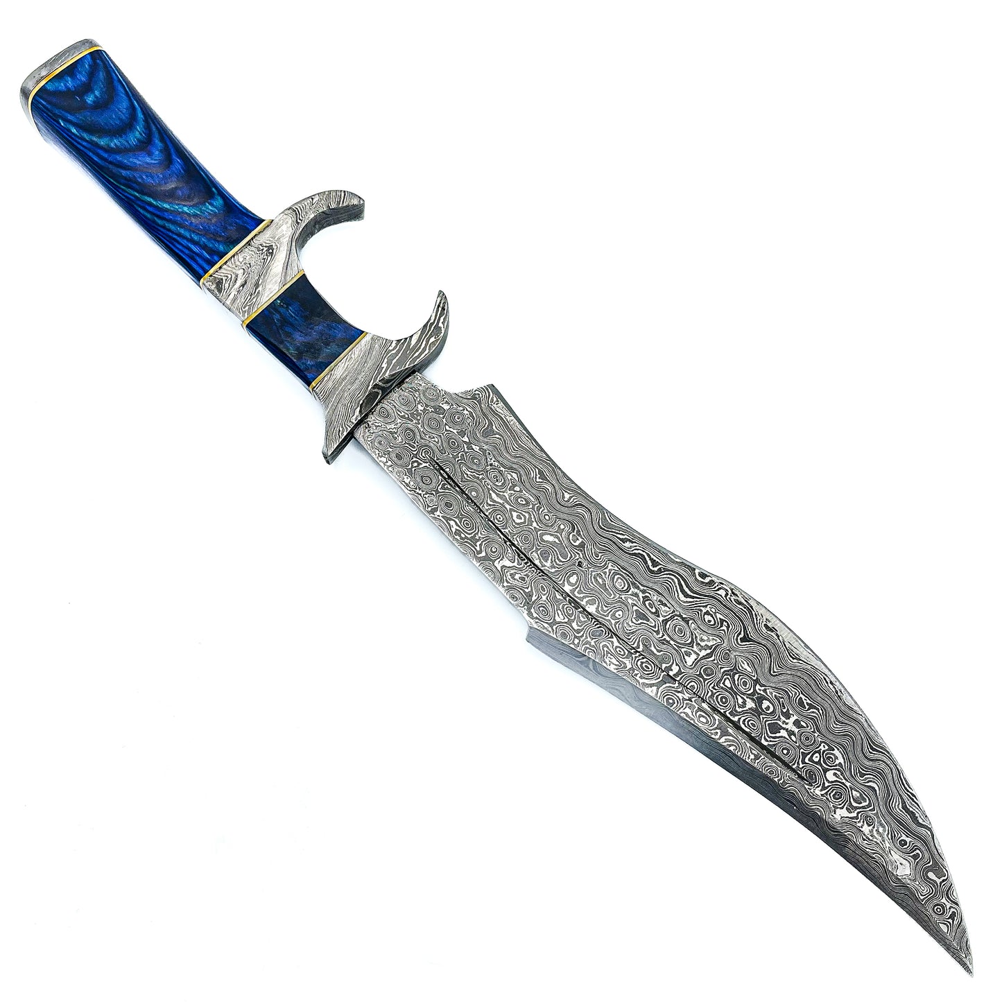 Custom Handmade Damascus 16" bowie knife