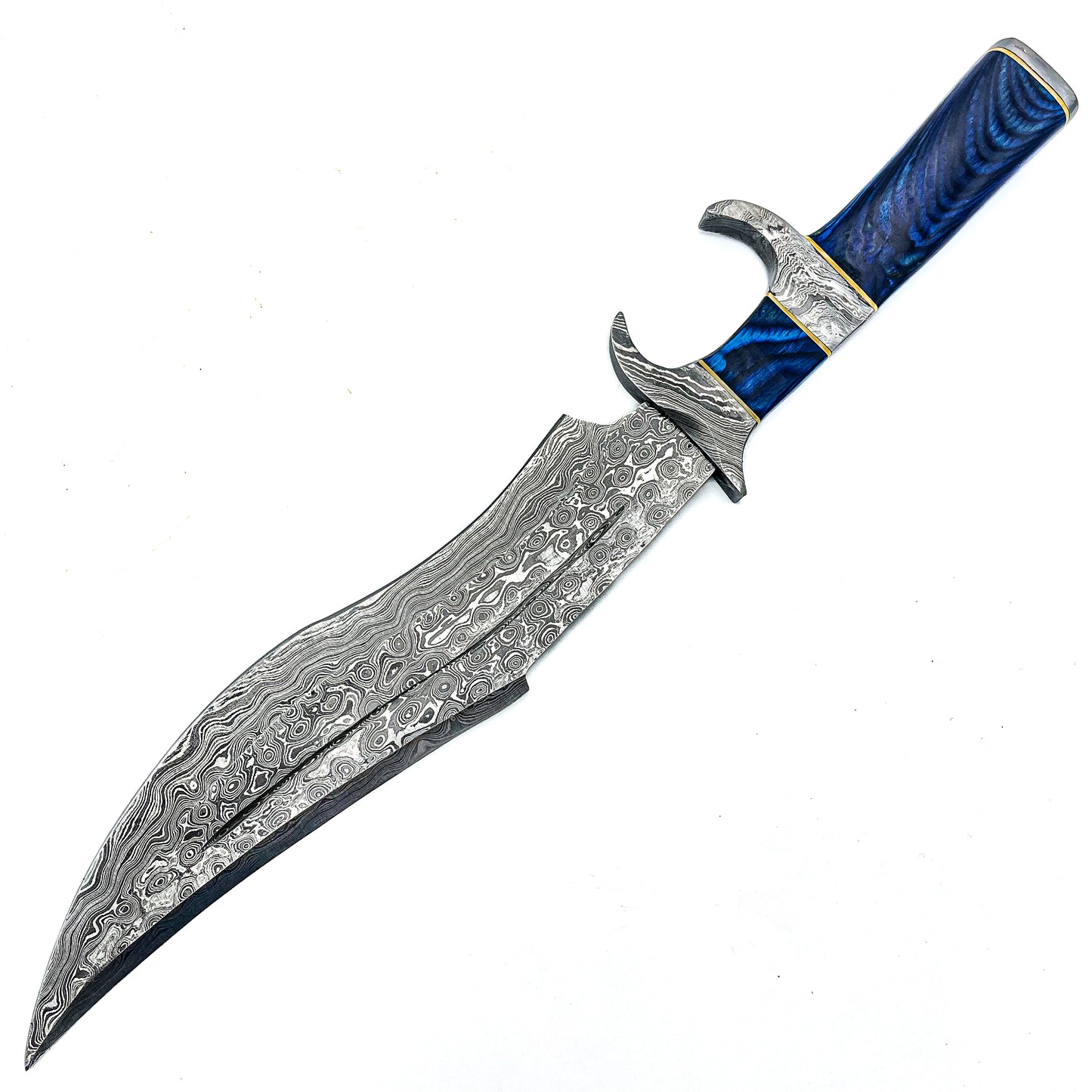 Custom Handmade Damascus 16" bowie knife