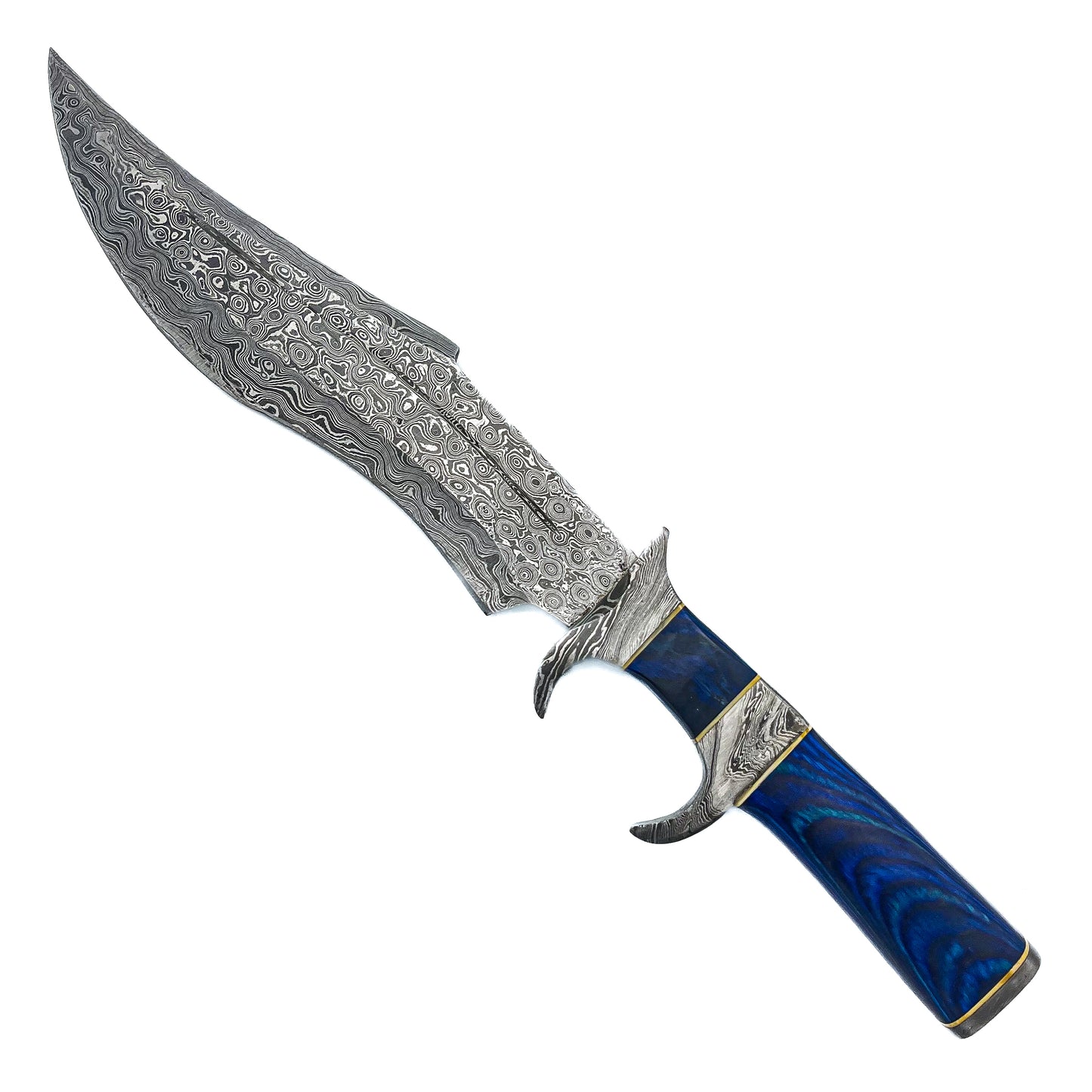 Custom Handmade Damascus 16" bowie knife