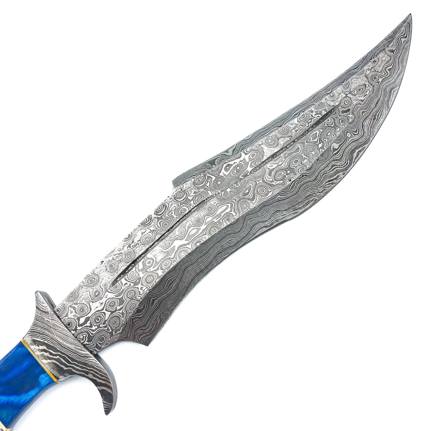 Custom Handmade Damascus 16" bowie knife