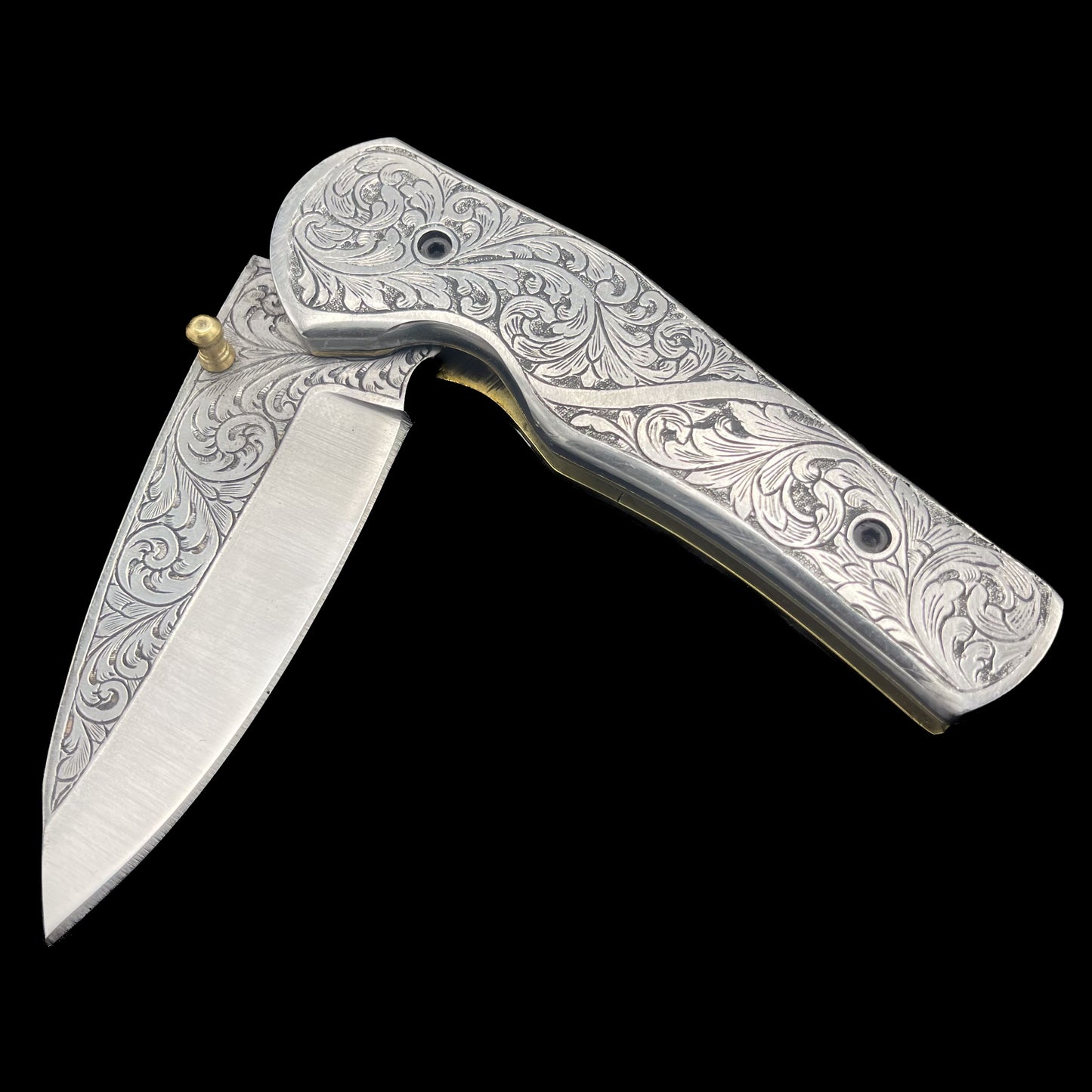 Custom Handmade Engraved Pocket Knife